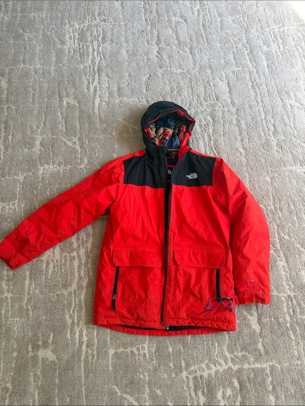 The North Face Kids Red and Black Hooded Ski/Snowboard Jacket